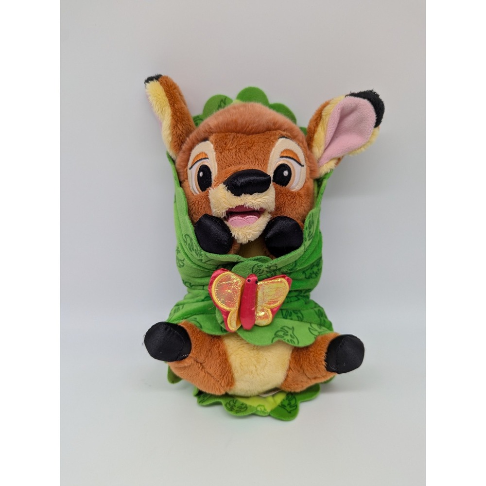 Disney Parks WDW World Babies Swaddle Baby Plush Bambi Deer Leaf Lovey Blanket